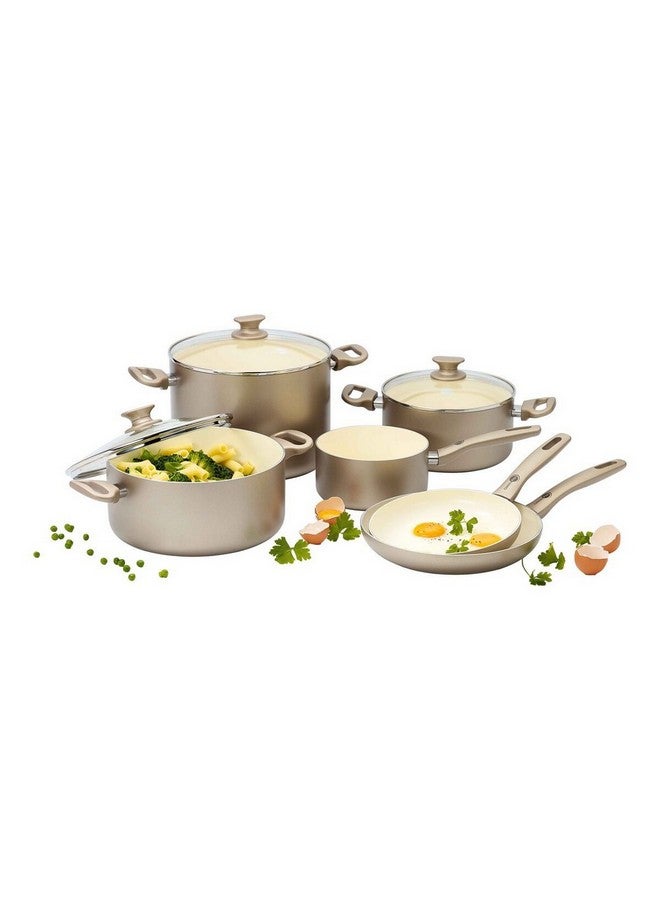 Greenpan 9-Piece Delicia Cookware Set Bronze 31.2 x 38.8 x 64 cm CC000935-001 - Image 1